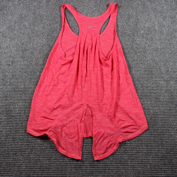 Lululemon Tank Womens 4 Pink Pleated Racerback Open Back - Picture 2 of 6